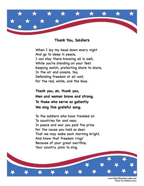 thank you oh thank you soldiers song lyrics